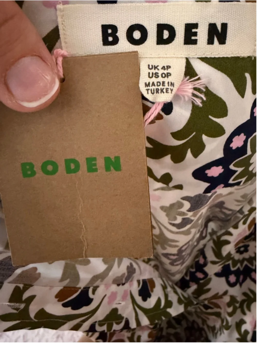Boden Riviera Sleeveless Shirt Dress Medallion Floral Print Midi 0P NWT